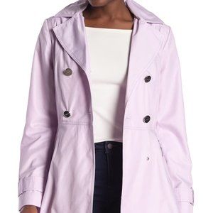 Laundry By Shelli Segal Lavender Trench Coat sz XL